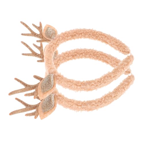 HOODANCOS 2stücke Weihnachts Rentier Haarreifen Mit Goldenen Geweihen Festliche Kopfbedeckung Für Weihnachtsfeiern Karneval Und Besondere Anlässe Lustige Accessoires Für Erwachsene von HOODANCOS