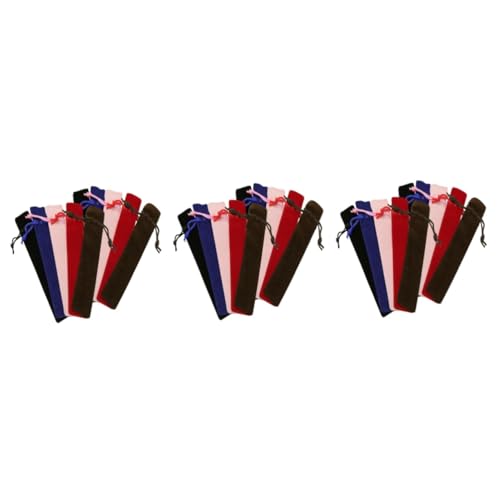 HOODANCOS 30stücke Teiliges Aus Modischen Plüschigen Federmäppchen Kaffee Und Vielseitig Einsetzbar Als Stifteetui Kosmetiktasche Oder Handy Und Münzbeutel Für Schüler Und Studenten von HOODANCOS