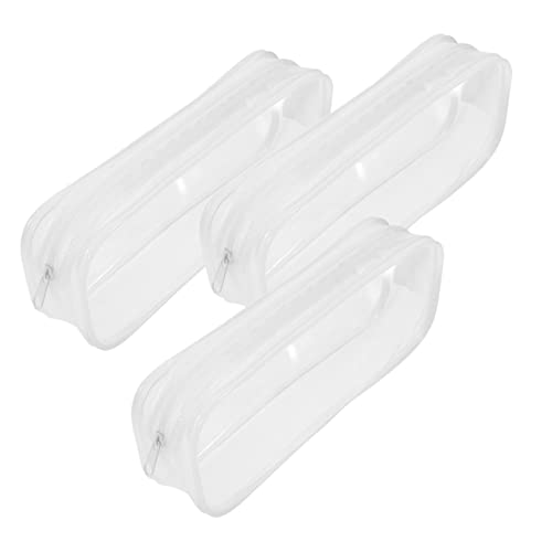 HOODANCOS 3stücke Teiliges Transparenter Stifttaschen Große Kapazität Für Stifte Bleistifte Und Schreibwaren Für Erwachsene Langlebig Und Praktisch Für Schule Und Büro von HOODANCOS