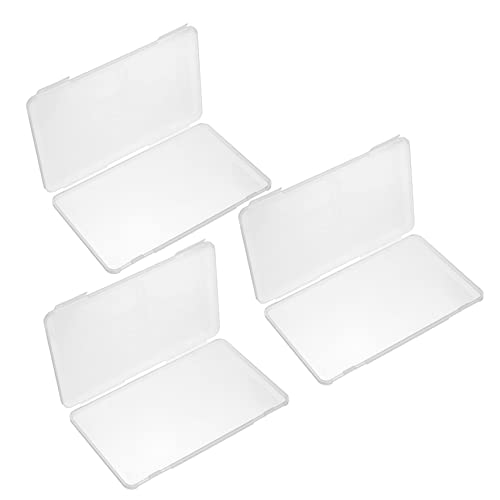 HOODANCOS 3stücke Teiliges Transparentes Praktischer Visitenkarten-Organizer Aus Robustem Mit Sicherem Deckel Für Id Kreditkarten Für Büro Und Reisen von HOODANCOS