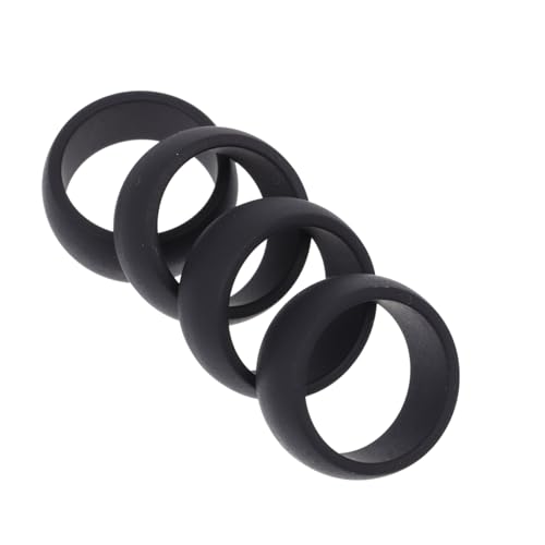 HOODANCOS 4 STÜCKE Atmungsaktive Sport silikonringe für Herren Flexibler Reißfester Fingerschutz für Fitness Radfahren Schwimmen und Manuelle Tätigkeiten von HOODANCOS