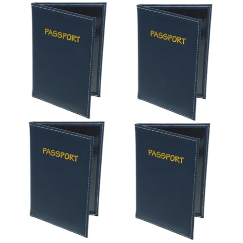 HOODANCOS 4 Stück Reisepass Etui Organizer Taschen Ausweis Geldbörse Kartenetui Herren Geldbörse Kartenetui Reisepass Aufbewahrungstasche Karten Aufbewahrungstasche von HOODANCOS