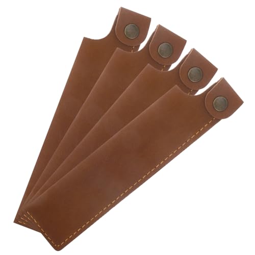 HOODANCOS 4stücke Pu Ballpoint Pen Sleeve Einzelne Füllfederhalter-hülle Aus Hochwertigem Pu Für Schule Büro Und Unterwegs Praktische Stiftaufbewahrung von HOODANCOS