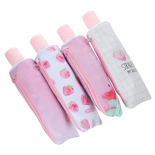 HOODANCOS 4stücke Süße Federtaschen Ästhetische Federmäppchen Für Damen Pu-federmäppchen Mit Reißverschluss Für Stifte Bleistifte Und Schulbedarf von HOODANCOS
