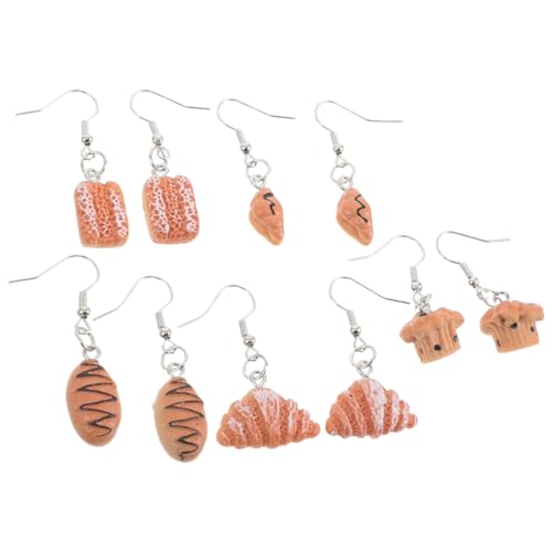 HOODANCOS 5 Paare Realistische Cupcake und Brot Charms Verspielter Schmuck für Alltag Partys und Gesellschaftliche Anlässe von HOODANCOS