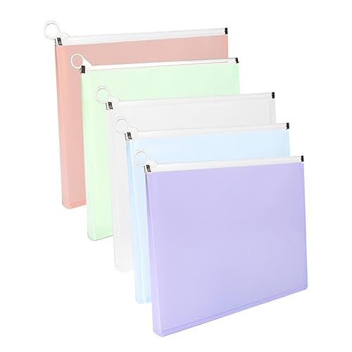 HOODANCOS 5 Stück Teiliges Federmäppchen mit Großem Fassungsvermögen Design Reißverschluss Stiftebeutel für Büro und Schulbedarf Vielseitig als Kosmetik Organizer Verwendbar von HOODANCOS