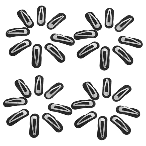 HOODANCOS 50 Sätze Blank Snap Haarspangen mit Filzpolstern Falten Rutschfest Haarclips für Dickes Haar DIY Haarschmuck Zubehör Leicht und für Frauen Mädchen von HOODANCOS