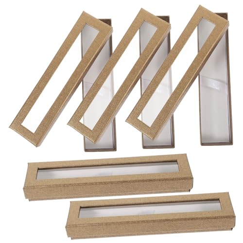 HOODANCOS 5stücke Transparente Stiftebox Aus Papier Mit Fenster Für Kugelschreiber Für Bürobedarf Und Schreibtischorganisation Farbabweichung Möglich von HOODANCOS