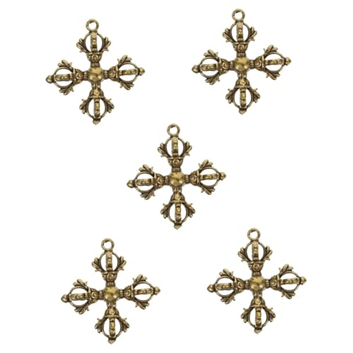 HOODANCOS 5stücke Buddhistisches Vajra Anhänger Aus Messing Dekorativer Schlüsselanhänger Diy Zubehör Für Taschen Und Schlüssel Antikes Design Handwerkliche Verarbeitung von HOODANCOS