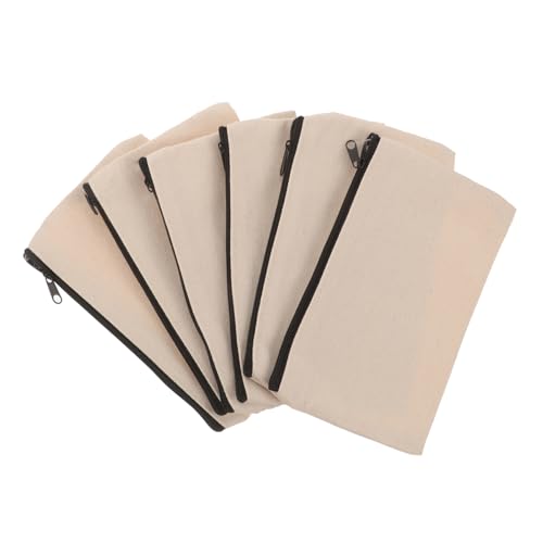 HOODANCOS 6 Stück Reusable Bleistift Halter Tasche Kleine Reißverschlusstasche für Stifte Handliche Make Up Aufbewahrungstasche Langlebiges Material für Schule und Reisen von HOODANCOS