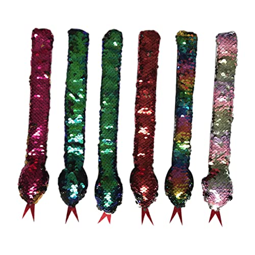 HOODANCOS 6stücke Schlagarmbänder Für Junge Mädchen Schlange-design Mit Pailletten Kinderspielzeug Und Partygeschenke Für Jungen Und Mädchen von HOODANCOS