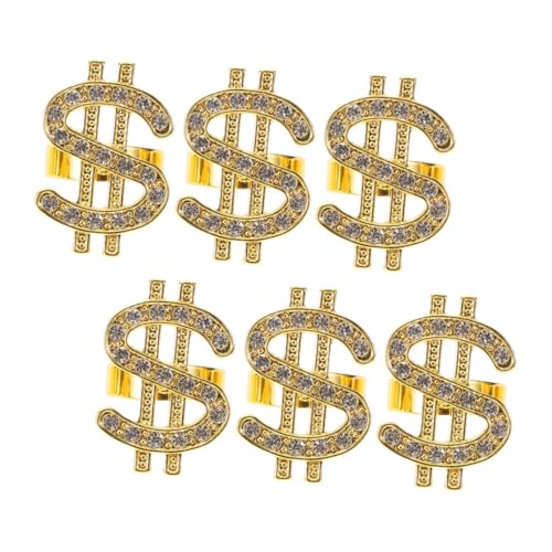 HOODANCOS 6stücke Teiliges Glitzer-ringe Funkelnde Hip Hop Schmuckstücke Für Kostümpartys Cosplay Und Halloween Stilvolle Fingerbänder Für Männer Und Frauen von HOODANCOS