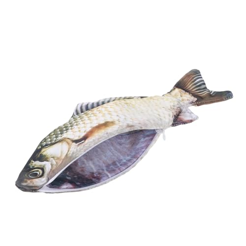 HOODANCOS Bleistift Aufbewahrungstasche Im Fischdesign Stiftetui Als Schreibwaren Organizer Lustiges Gefälschtes Mäppchen Für Schule Und Büro von HOODANCOS