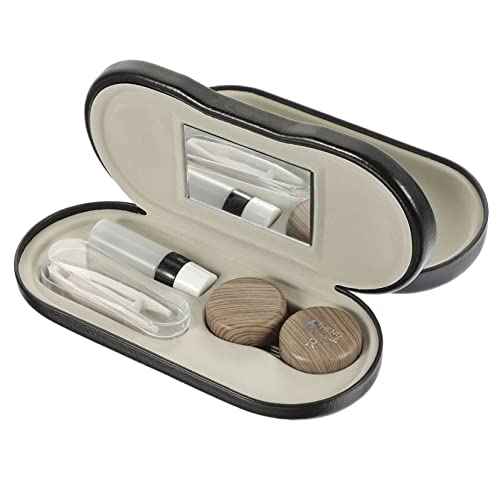 HOODANCOS Brillenetui Aus Echtem Doppelschichtiger Brillenbehälter Tragbare Brillenbox Für Reisen Kompakter Organizer Für Sonnenbrillen Und Sehhilfen von HOODANCOS