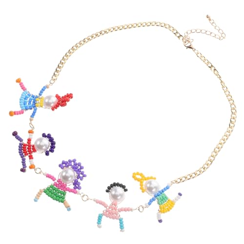 HOODANCOS Bunte Cartoon Halskette für Mädchen Kreatives Design mit Perlen Schmuckstück für Festivals Lässiger und Stylischer Halsschmuck Perfektes Accessoire für Jede Gelegenheit von HOODANCOS
