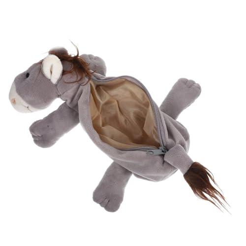 HOODANCOS Kids Pencil Bag Plüsch Tier Federmäppchen Süßes Cartoon Design Großer Stauraum Für Stifte Scheren Und Mehr Für Junge Mädchen Und Schüler von HOODANCOS