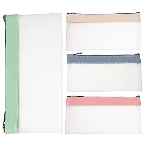 HOODANCOS Federmäppchen Dekorative Stifttasche TPU-reißverschluss Bleistifthalter Tasche 4-teilig Organizer für Schulschreibwaren von HOODANCOS