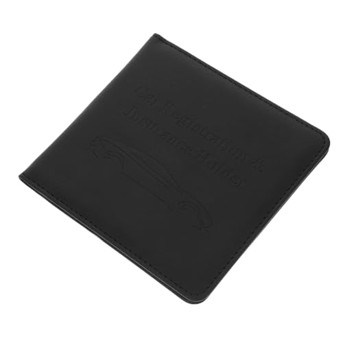 HOODANCOS Führerscheinschutz schützend Anmeldung für Abdeckung Autokartenhalter Registrierungskarteninhaber Versicherungs- und Zulassungsinhaber Kartenorganisator Leder Black von HOODANCOS