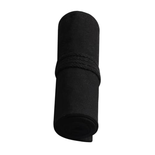 HOODANCOS Große Segeltuch Bleistifttasche mit Fächern Rollbare Stifterolle Tragbarer Stift-Organizer für Künstler Praktische Malutensilien Aufbewahrungstasche Eleganter Federmäppchen Ersatz von HOODANCOS