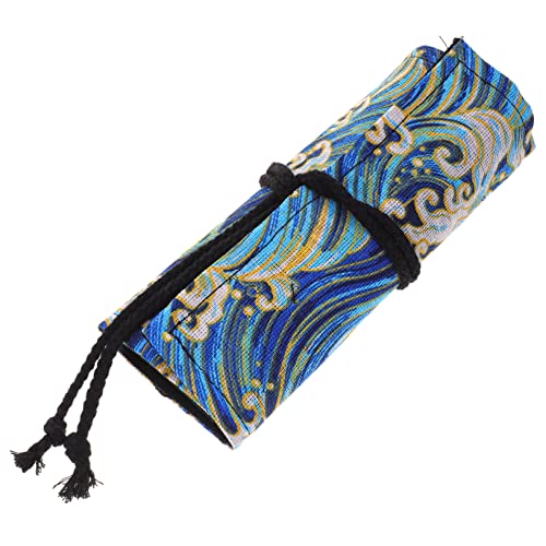 HOODANCOS Rolltasche Für Stifte Aufrollbares Stiftmäppchen Stifte-Organizer Mit Großem Fassungsvermögen Tragbare Bleistifttasche Im Japanischen Stil von HOODANCOS