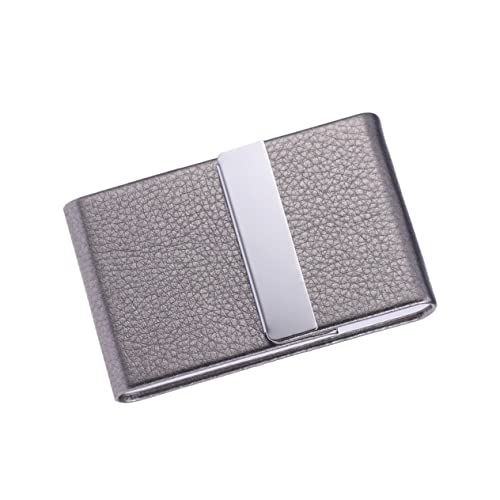 HOODANCOS Großer Kapazitäts Visitenkartenhalter Aus PU Mit Edelstahlbox Stilvolle Vertikale Business Mappe Für Unisex Verwendung Ideal Für Büro Und Geschäftsgespräche von HOODANCOS
