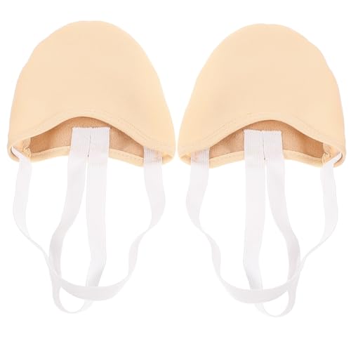HOODANCOS Halbsohlen Ballettschuhe Damen Leicht Atmungsaktiv Elastisch Zehenschutz für Gymnastik Yoga Tanzschuhe Mädchen Indoor Training Fußzubehör in Hellgold XL von HOODANCOS