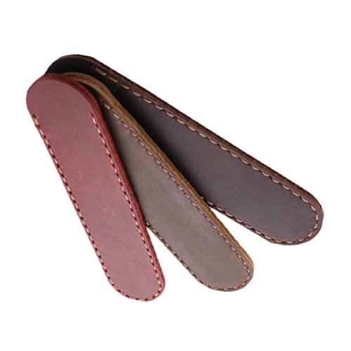 HOODANCOS Handgemachte Leder-stiftetui Für Füllfederhalter Stiftetui Aus Echtem Leder Schutzhülle Für Schreibgeräte Für Büro Und Schule Braun von HOODANCOS