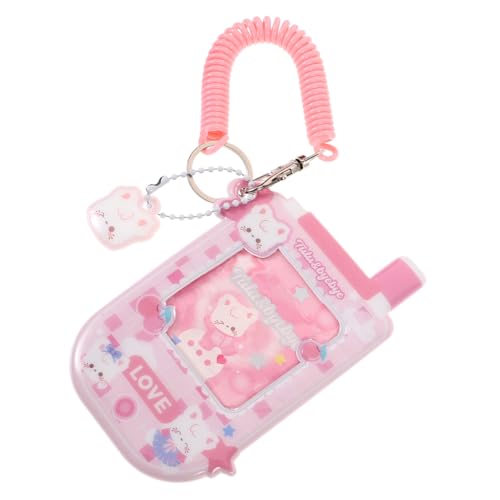 HOODANCOS Kartenhalter mit Anhänger Multifunktionale Ausweishülle für Buskarten Kreditkarten Personalausweise für Schule und Freizeit Cyber Design von HOODANCOS