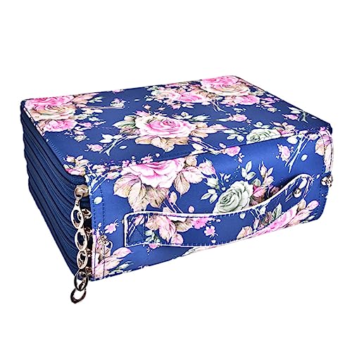HOODANCOS Kunstspeicherbeutel federmäppchen Stifttasche mit Reißverschluss Bleistifte Tasche Bleistiftbeutel zur Aufbewahrung Stifte Beutel Bleistiftspeicherfall Polyester Blau von HOODANCOS