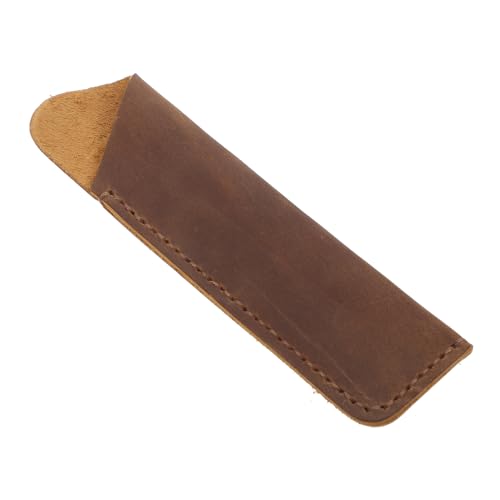 HOODANCOS Lederstifthalter aus Vintage Rindsleder Stiftschutzhülse für Hochwertige Stifte Eleganter Stiftkoffer für Zuhause oder Schule Perfektes zu Besonderen Anlässen von HOODANCOS