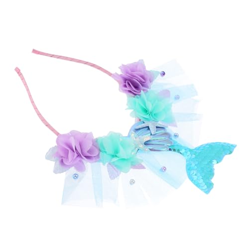 HOODANCOS Meerjungfrau Kopfschmuck Haarreif Meerjungfrauen Stirnband Party Haarschmuck Haarband Meerjungfrau Cosplay Accessoire Strand Hochzeit von HOODANCOS