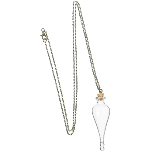 HOODANCOS Mini Glasflasche Halskette Magisches Fläschchen mit Kette DIY Wunschflasche Transparentes Design Vielseitig Einsetzbar als Deko Reagenz und Aufbewahrungsflasche Geschenkidee von HOODANCOS