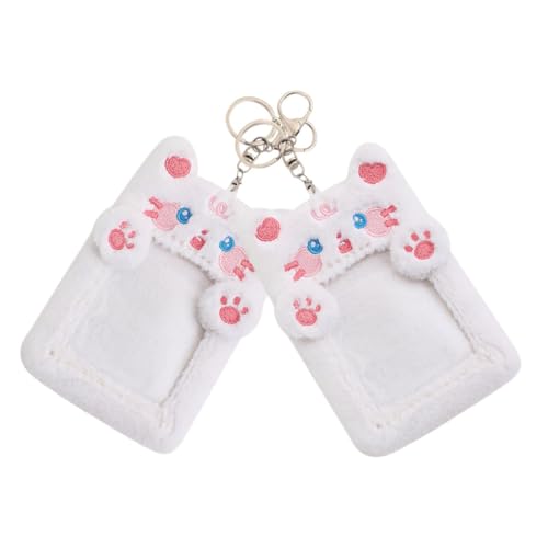 HOODANCOS Plüsch-kartenhalter Schlüsselanhänger 2 Stück Ausweishülle Studentenhalter Postkartenhülle von HOODANCOS