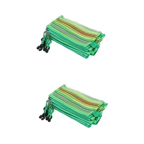 HOODANCOS STK Federmäppchen Aus Nylon Mesh-Taschen Mit Reißverschluss Reisetaschen Für Kosmetika Farbige Bleistifttasche Brieftasche Tasche Für Aktenordner Mesh-stifttasche Green von HOODANCOS