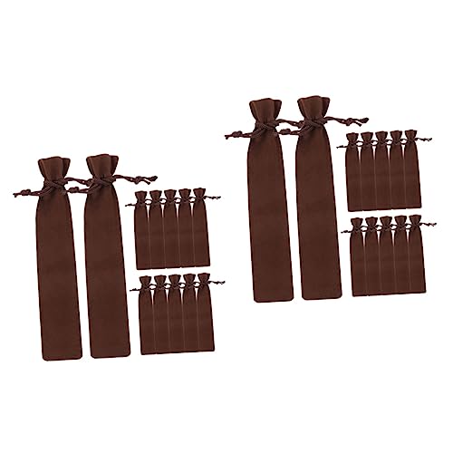 HOODANCOS STK Mäppchen Praktische Stifthüllen Stift-geschenkbeutel Stiftabdeckungen Einzelner Stifthalter Stifttaschen Für Verpackungszwecke Bleistifthalter Stiftbehälter Brown Flanell von HOODANCOS
