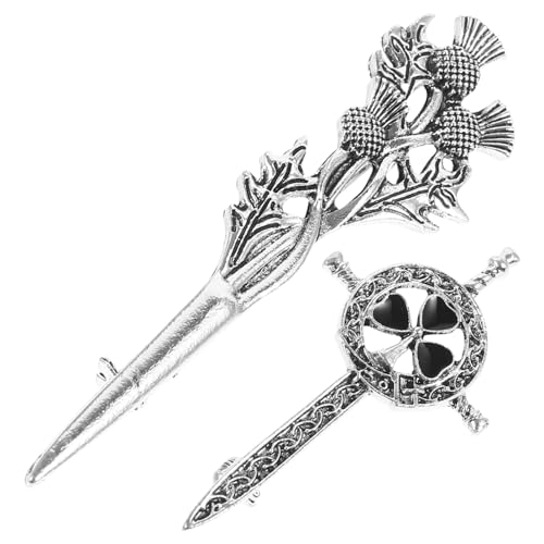 HOODANCOS 2pcs Vintage Brosche Distel Blume Brosche Modeschmuck Pin Für Kleidung Geburtstag von HOODANCOS