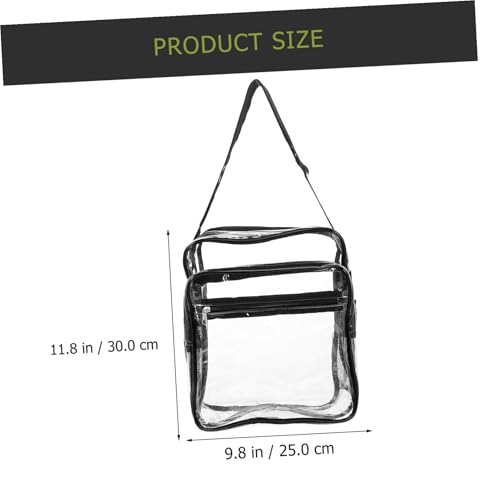 HOODANCOS Transparente Crossbody Tasche Damen PVC Schultertasche Reise Shopping Beuteltasche Leichte Durchsichtige Umhängetasche Vielseitige Aufbewahrungstasche für Alltag Stadion Events von HOODANCOS