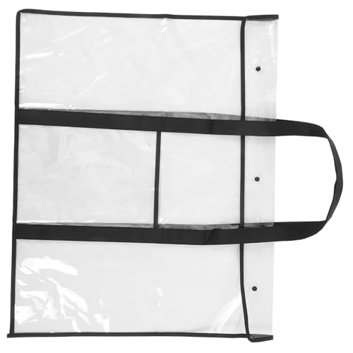 HOODANCOS Große Transparente Künstler-Aufbewahrungstasche Mit Griff Für Zeichentafeln Dokumente Und Kunstwerke Strapazierfähigem PVC Für Unterwegs von HOODANCOS