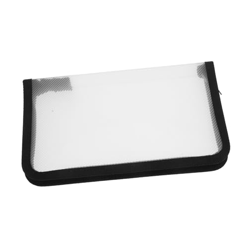 HOODANCOS Transparentes Multifunktions-stiftetasche Mit Reißverschluss Kunststoff Bleistiftbeutel Als Federmäppchen Kosmetiktasche Oder Aufbewahrungstasche Für Schule Büro Und Reisen von HOODANCOS