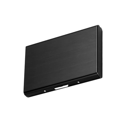 HOODANCOS Edelstahl Business Case Metall Kartenhalter Für Männer Namenshülle Aus Rostfreiem Stahl Kreditkartenhülle Mit Schlankem Design Edelstahlhülle Für Geschäftskarten von HOODANCOS