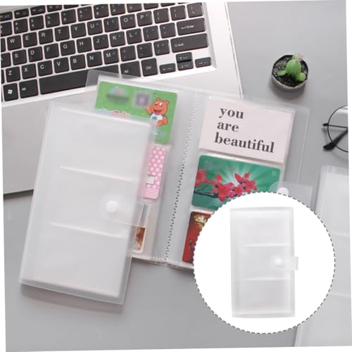 HOODANCOS Visitenkartenhalter Slots Transparentes Business Kartenalbum Kartenetui Organizer für Büro Angestellte Lehrer Praktische Aufbewahrung von HOODANCOS