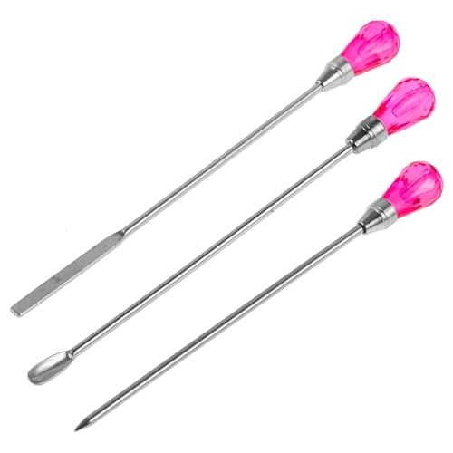 HOODANCOS Wachs-Rührlöffel 3 Stück Edelstahl-Siegelwachs-Rührstäbe Schmelzlöffel Kristallförmige Siegelwachs-Rührstäbe Wachsrührer Rührlöffel von HOODANCOS