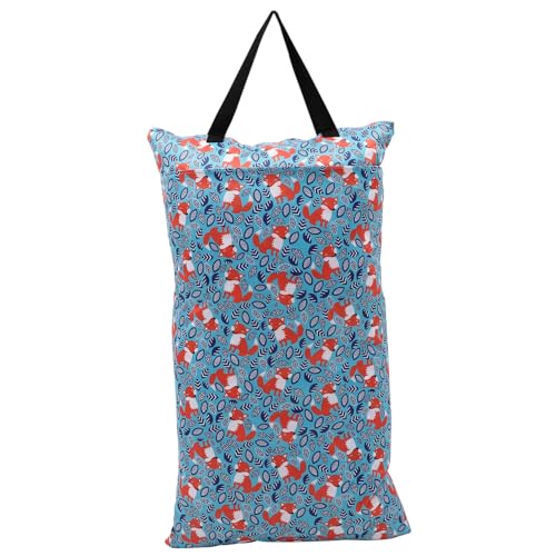 HOODANCOS Windeltasche für Babys Wiederverwendbare Nasstasche Praktische Wickeltasche Langlebigem Stoff für Kindergarten und mit Doppelreißverschluss von HOODANCOS