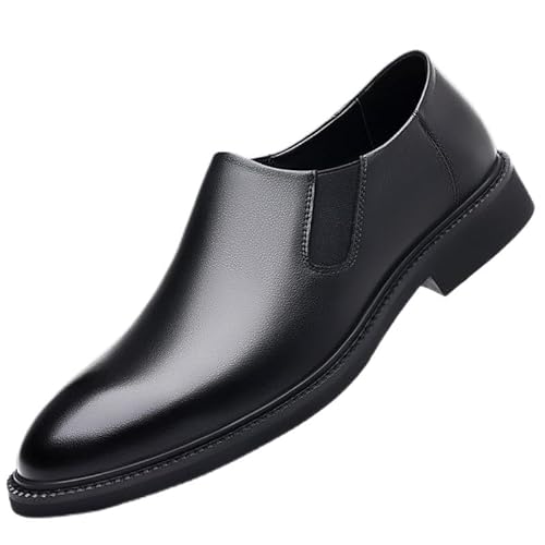 HOOENG Oxford-Schuhe for Herren for Hineinschlüpfen mit niedrigem Oberteil und Rutschfester Gummisohle (Size : 40 EU, Color : Schwarz) von HOOENG