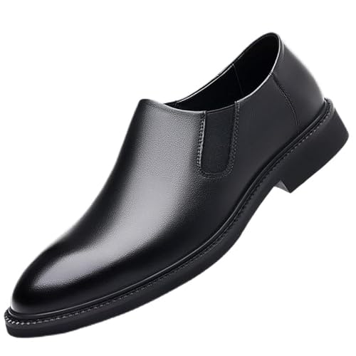 HOOENG Oxford-Schuhe for Herren for Hineinschlüpfen mit niedrigem Oberteil und Rutschfester Gummisohle (Size : 44 EU, Color : Schwarz) von HOOENG