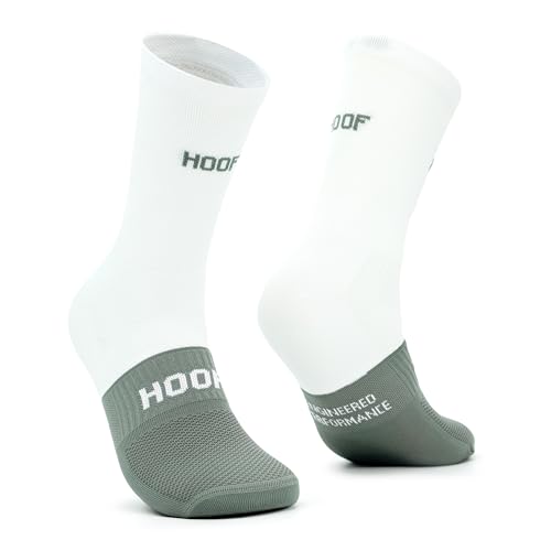 HOOF - Radsocken Unisex – Ultralight & Atmungsaktiv – Blasenvermeidend – Ideal für Rennrad & MTB – Technisches Vaporfeel-Gewebe - Summit Arctic White - Size 36-39 von HOOF