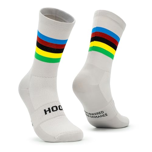 HOOF - Radsocken Unisex – Ultralight & Atmungsaktiv – Blasenvermeidend – Ideal für Rennrad & MTB – Technisches Vaporfeel-Gewebe - Tourmalet Grey Wind - Size 44-47 von HOOF