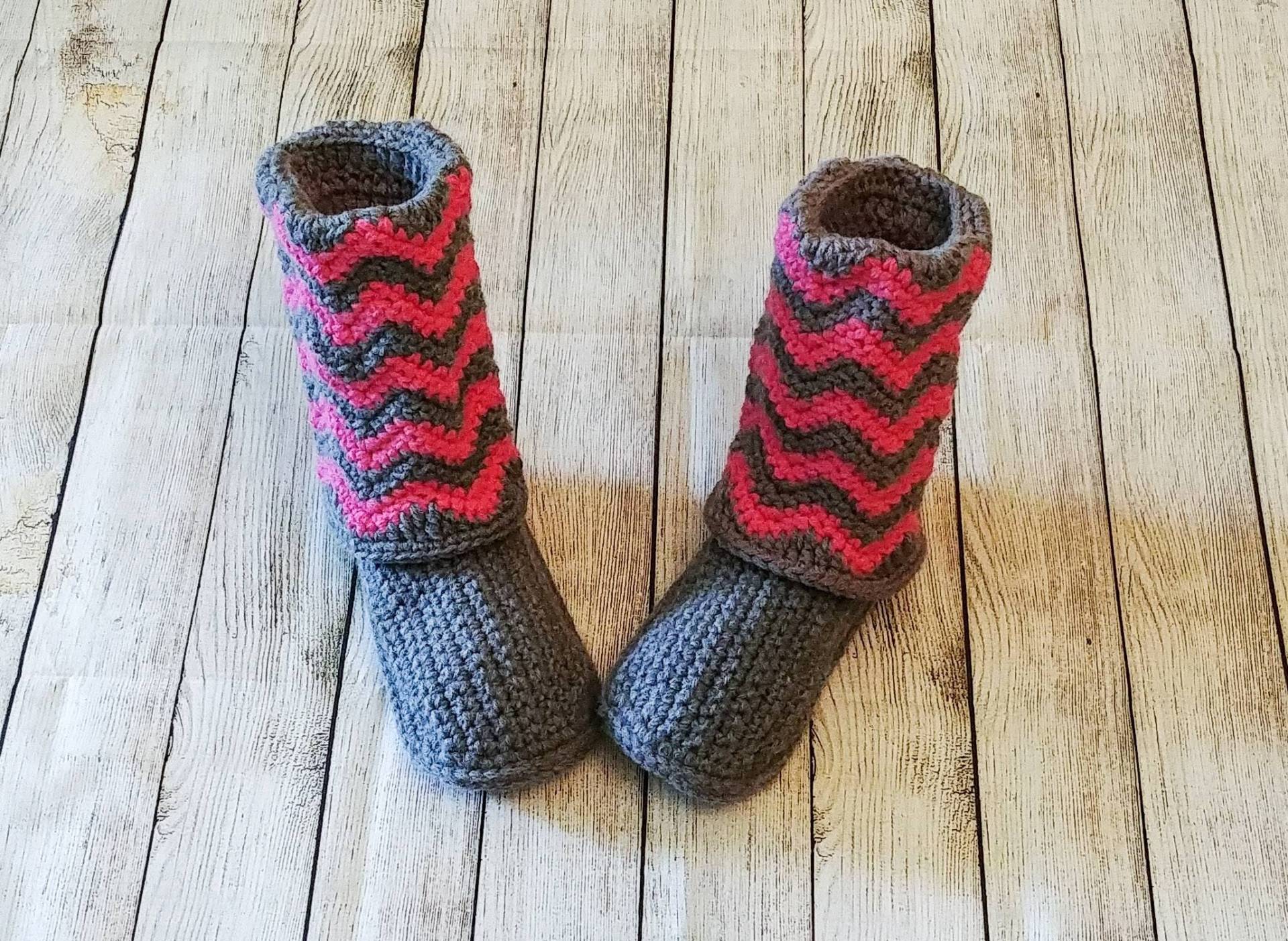 Pantoffel Stiefel, Slipper Stiefel Für Frauen, Stiefeletten, Stiefeletten Hausschuhe, Hausschuhe Damenhausschuhe von HOOKEDonCrochetEMILY