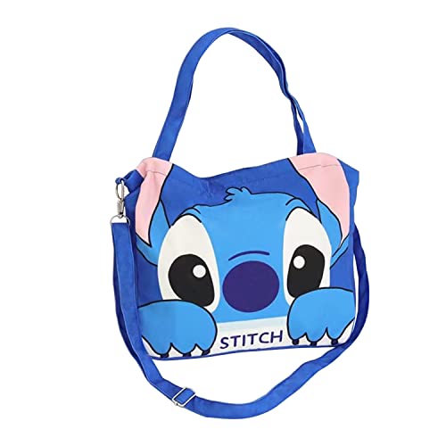 HOOKTA Stitch Segeltuch UmhängetaschenTasche Umhängetaschen mit Großer Kapazität Messenger Taschen mit verstellbaren Schultergurten Lässige Strand Multifunktionstaschen für Damen und Mädchen von HOOKTA