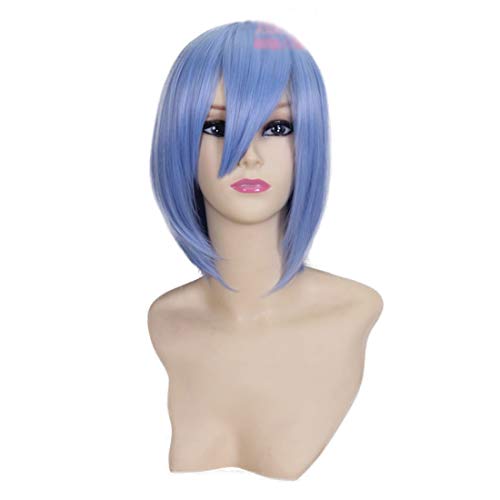 HOOLAZA Blau Kurze Gerade Cosplay Perücke Kurokos Basketball Kuroko Tetsuya Weibliche Version Cosplay Perücke(EINWEG) von HOOLAZA